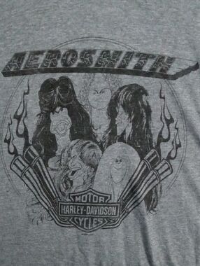 Harley-Davidson Gray Aerosmith Short Sleeve Tee Men’s Large